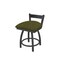 Holland Bar Stool Co 18" Low Back Swivel Vanity Stool, Pewter Finish, Graph Parrot Seat 82118PW015 - alternate 1